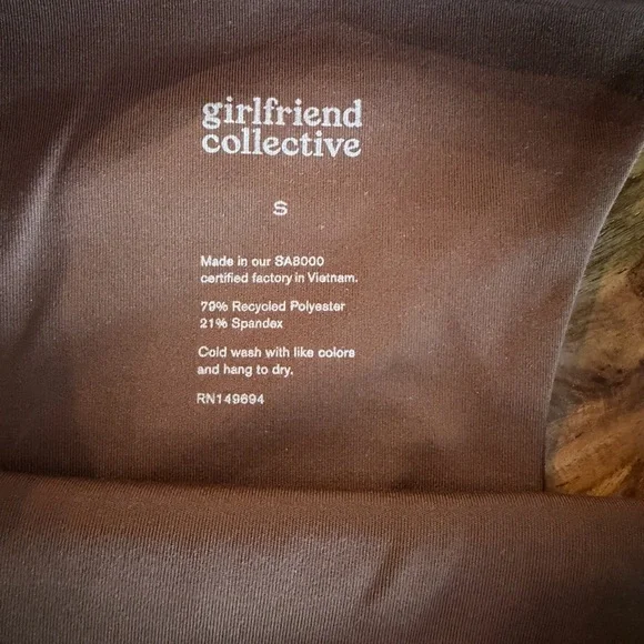 NWT Girlfriend Collective - Café Dylan Tank Bra - size S - Picture 3 of 3